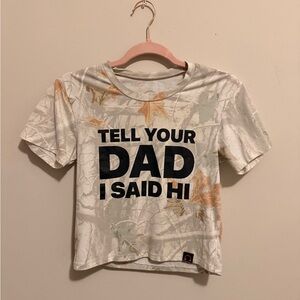 Spencer's White and Black Graphic Crop Top